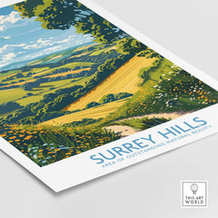 Surrey Hills Travel Poster - United Kingdom