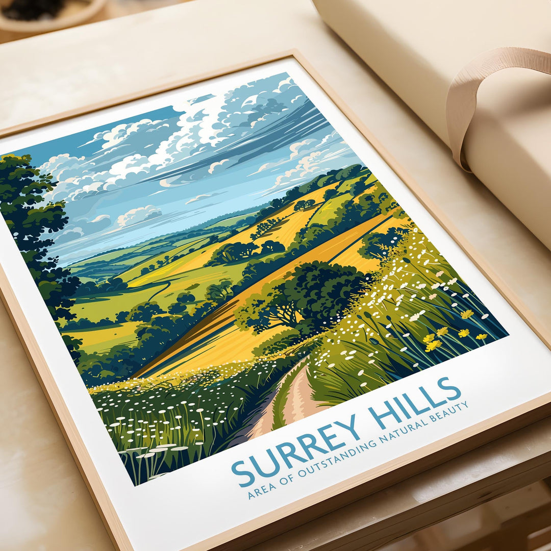 Surrey Hills Travel Poster