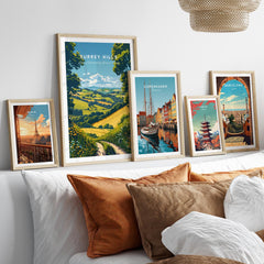 Surrey Hills Wall Art Print - United Kingdom Travel Poster