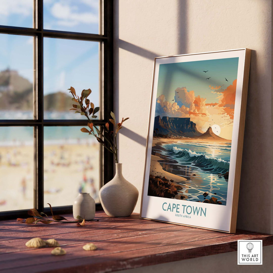 Table Mountain Print Cape Town view our best collection or travel posters and prints - ThisArtWorld