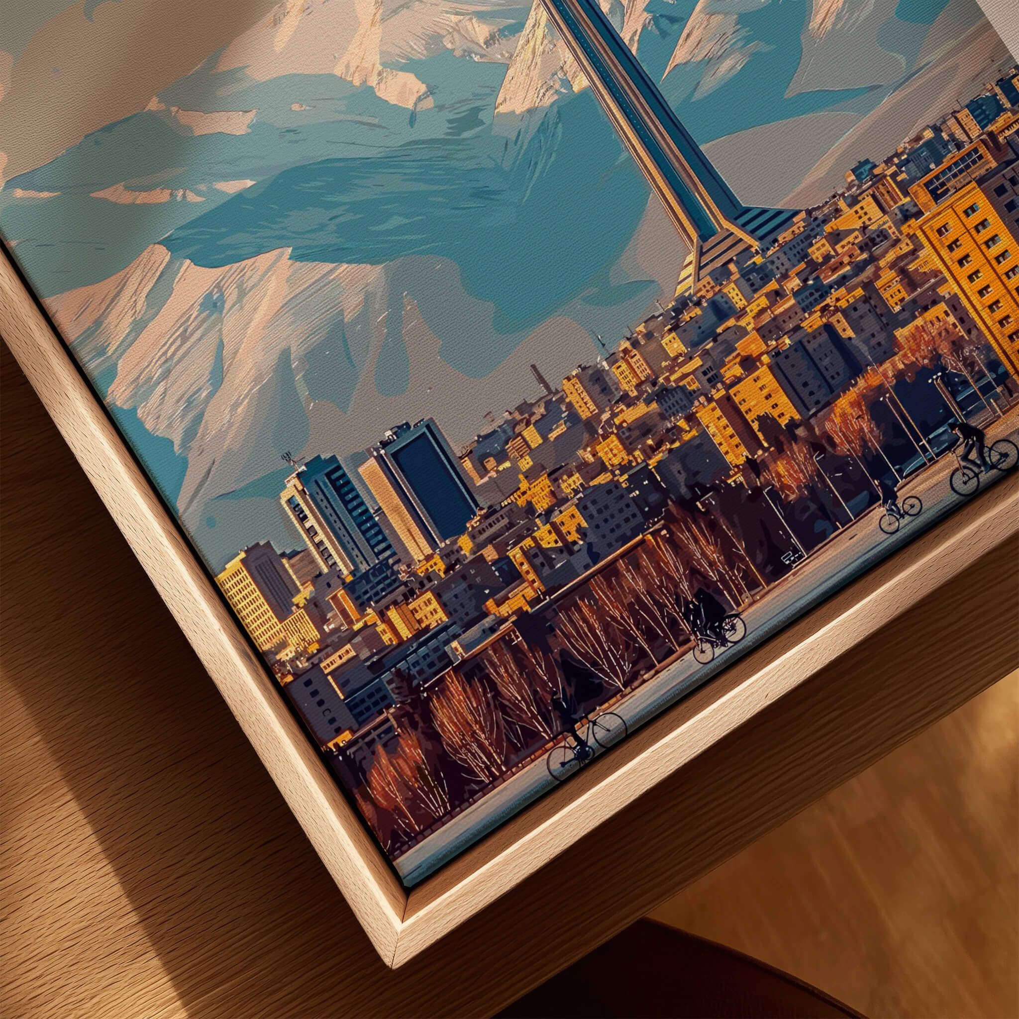 Tehran Wall Art Print | Milad Tower Cityscape Travel Poster showcasing the iconic Milad Tower and city skyline.