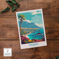 Tenerife - Poster Print featuring vibrant colors and tropical landscapes of Tenerife, a perfect decoration for homes.
