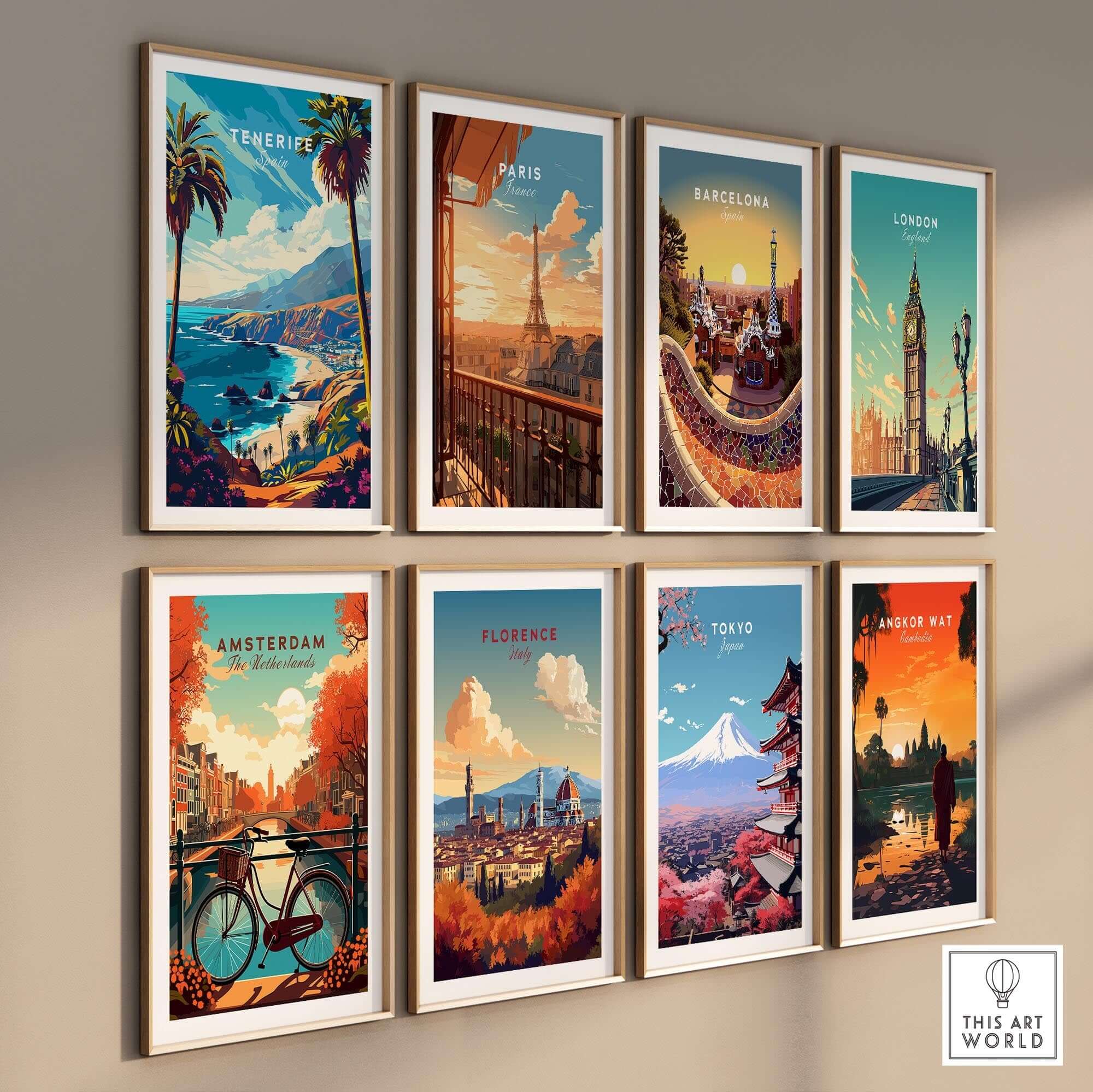 Tenerife Travel Print - Canary Islands and other travel themed prints on a stylish wall.