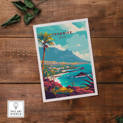 Tenerife - Wall Art Print - Canary Islands with vibrant colors and stunning views of Spain's largest island.