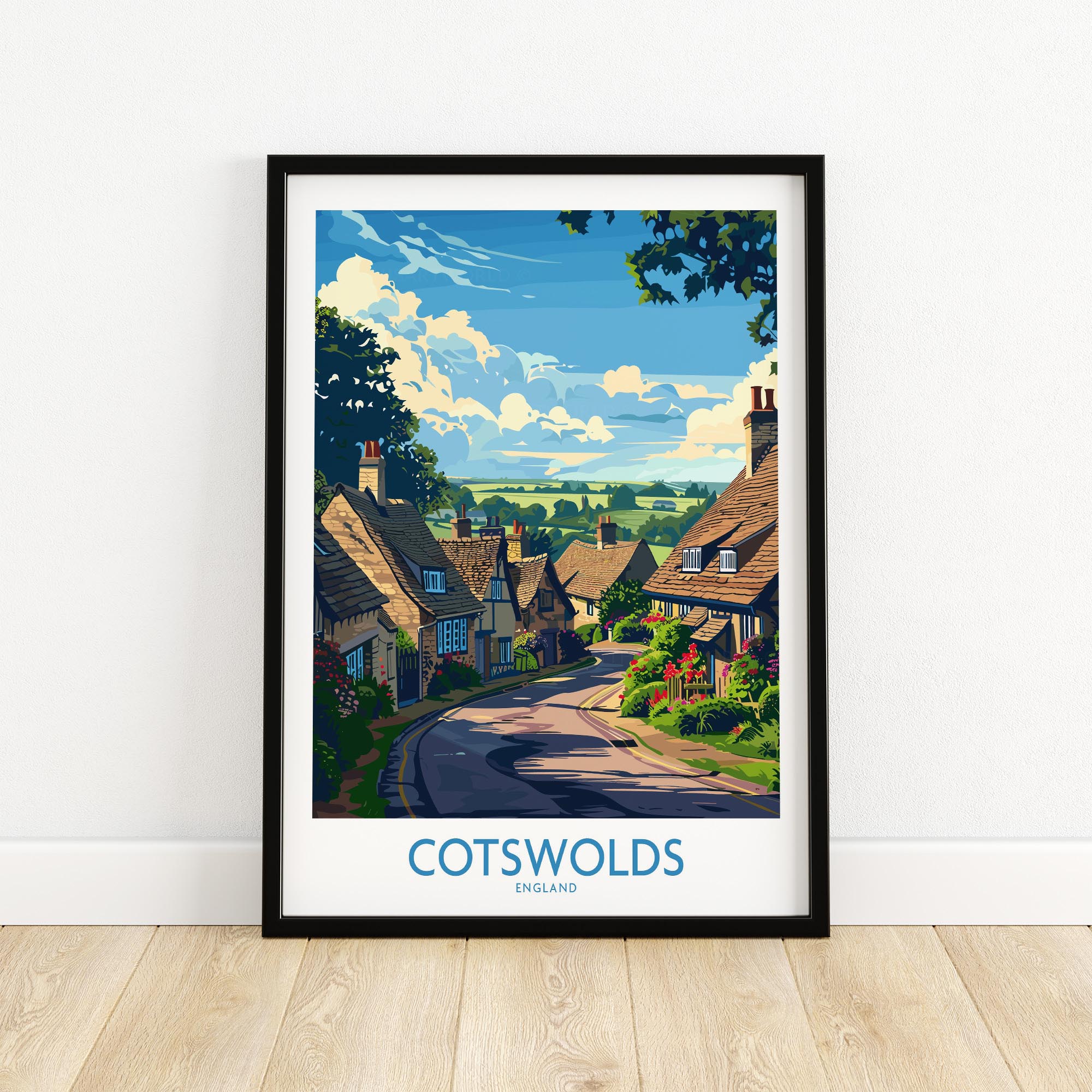 The Cotswolds Travel Poster - United Kingdom