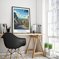 The Cotswolds Travel Poster - United Kingdom