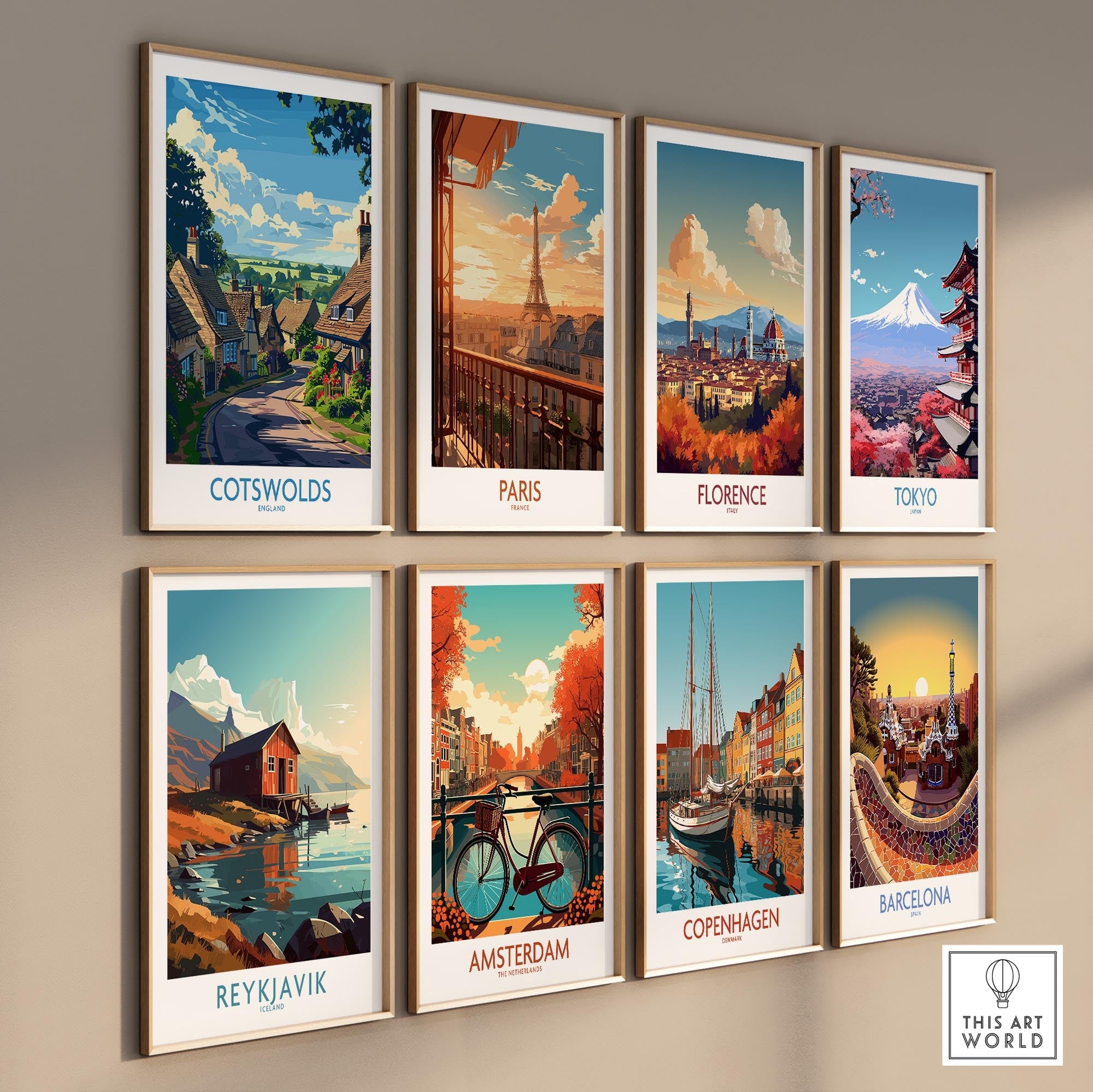 The Cotswolds Travel Poster - United Kingdom