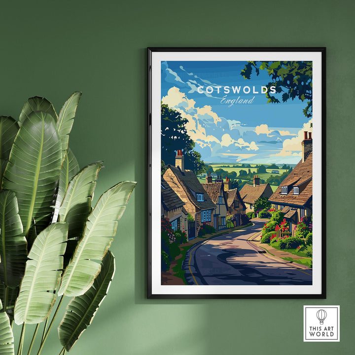 The Cotswolds Wall Art Print - United Kingdom Travel Poster