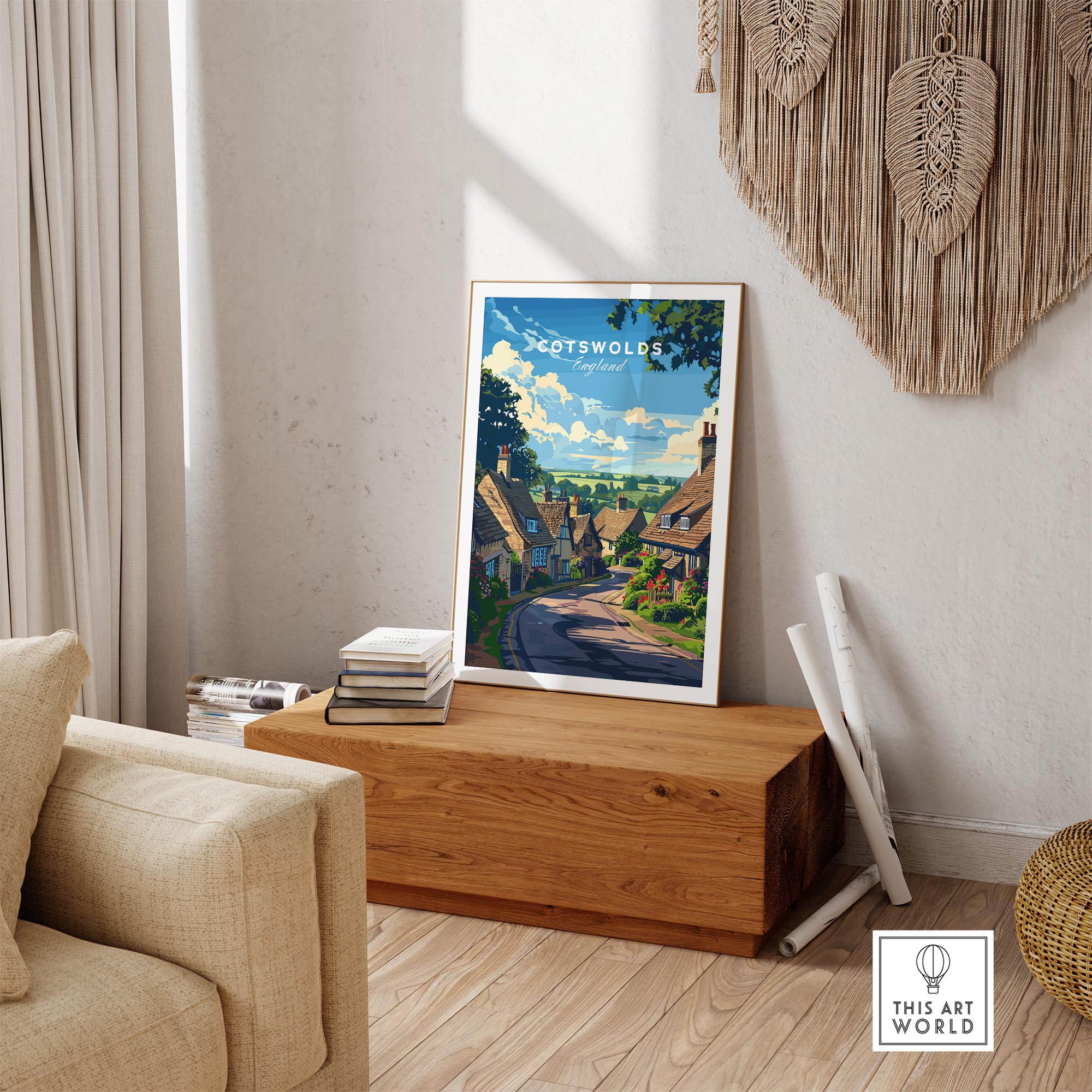 The Cotswolds Wall Art Print - United Kingdom Travel Poster