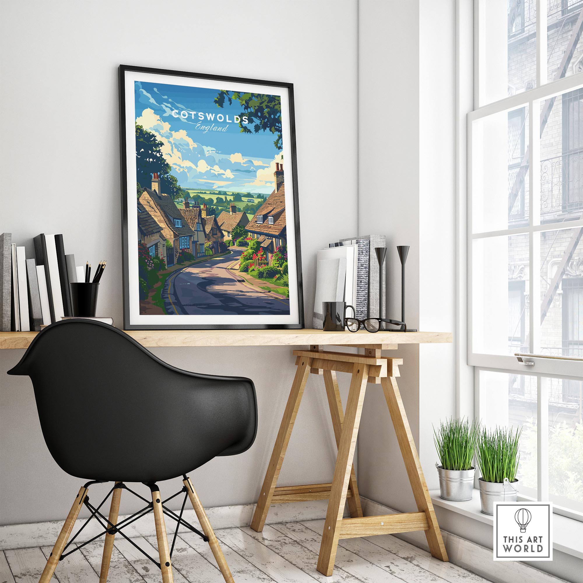 The Cotswolds Wall Art Print - United Kingdom Travel Poster