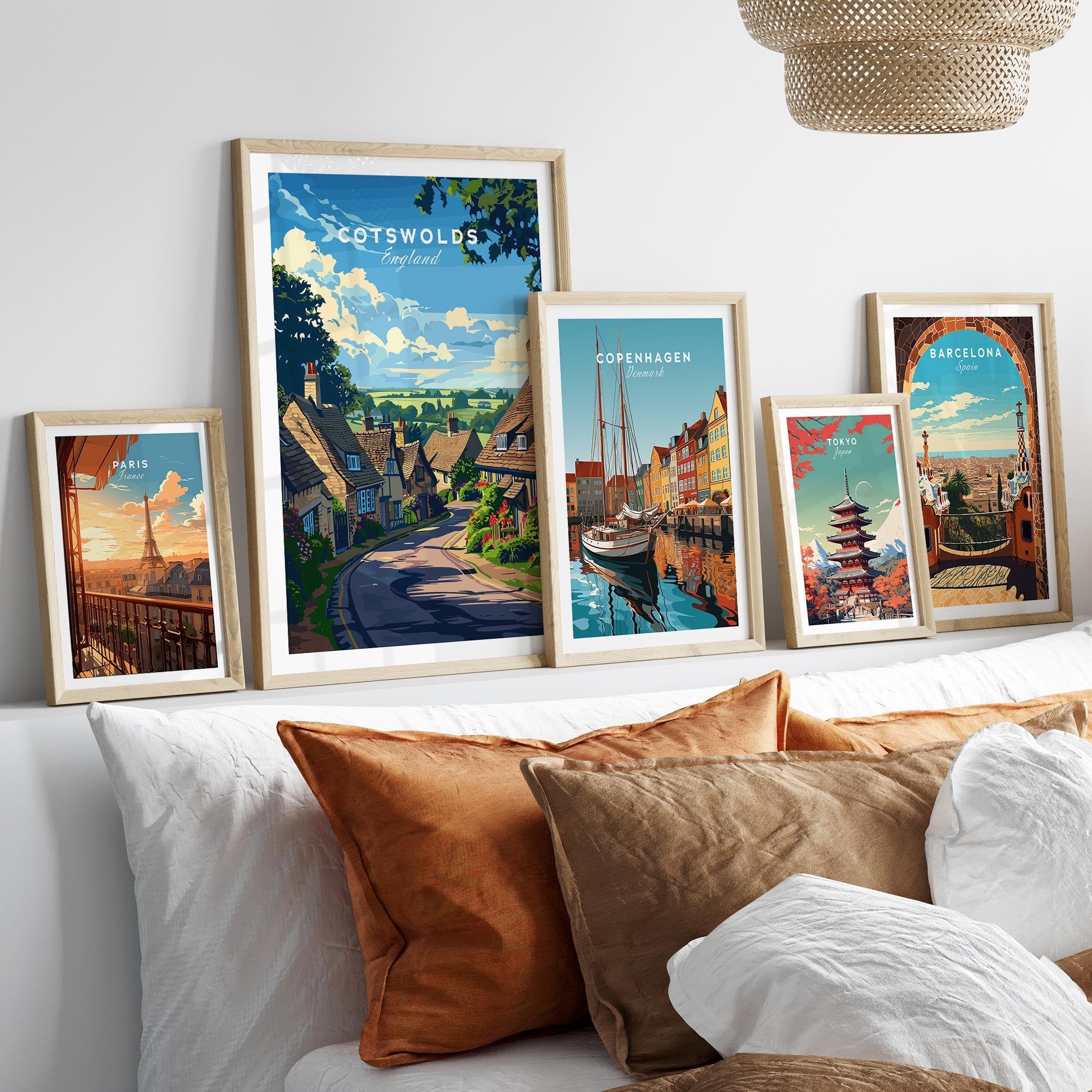 The Cotswolds Wall Art Print - United Kingdom Travel Poster
