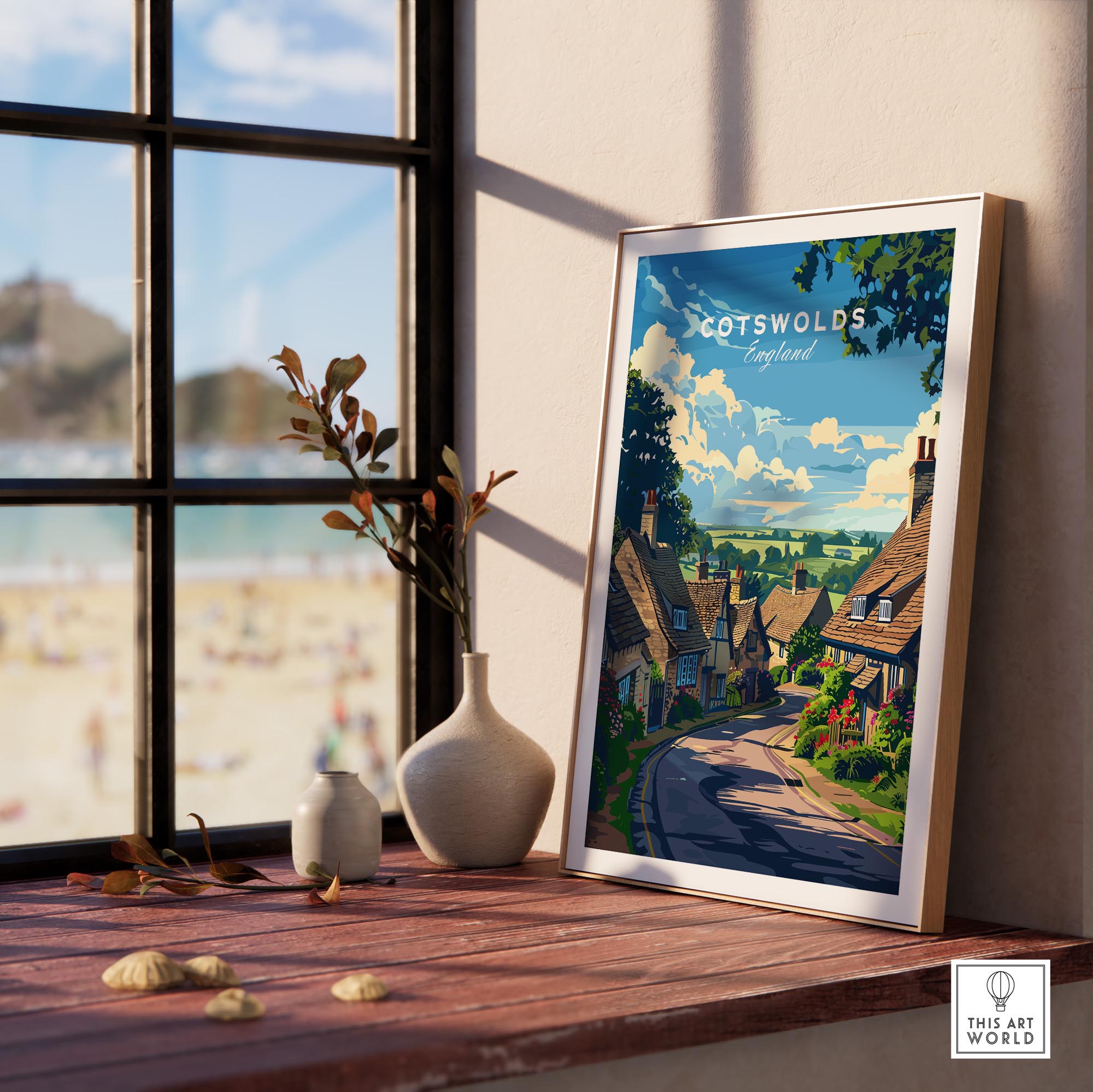 The Cotswolds Wall Art Print - United Kingdom Travel Poster