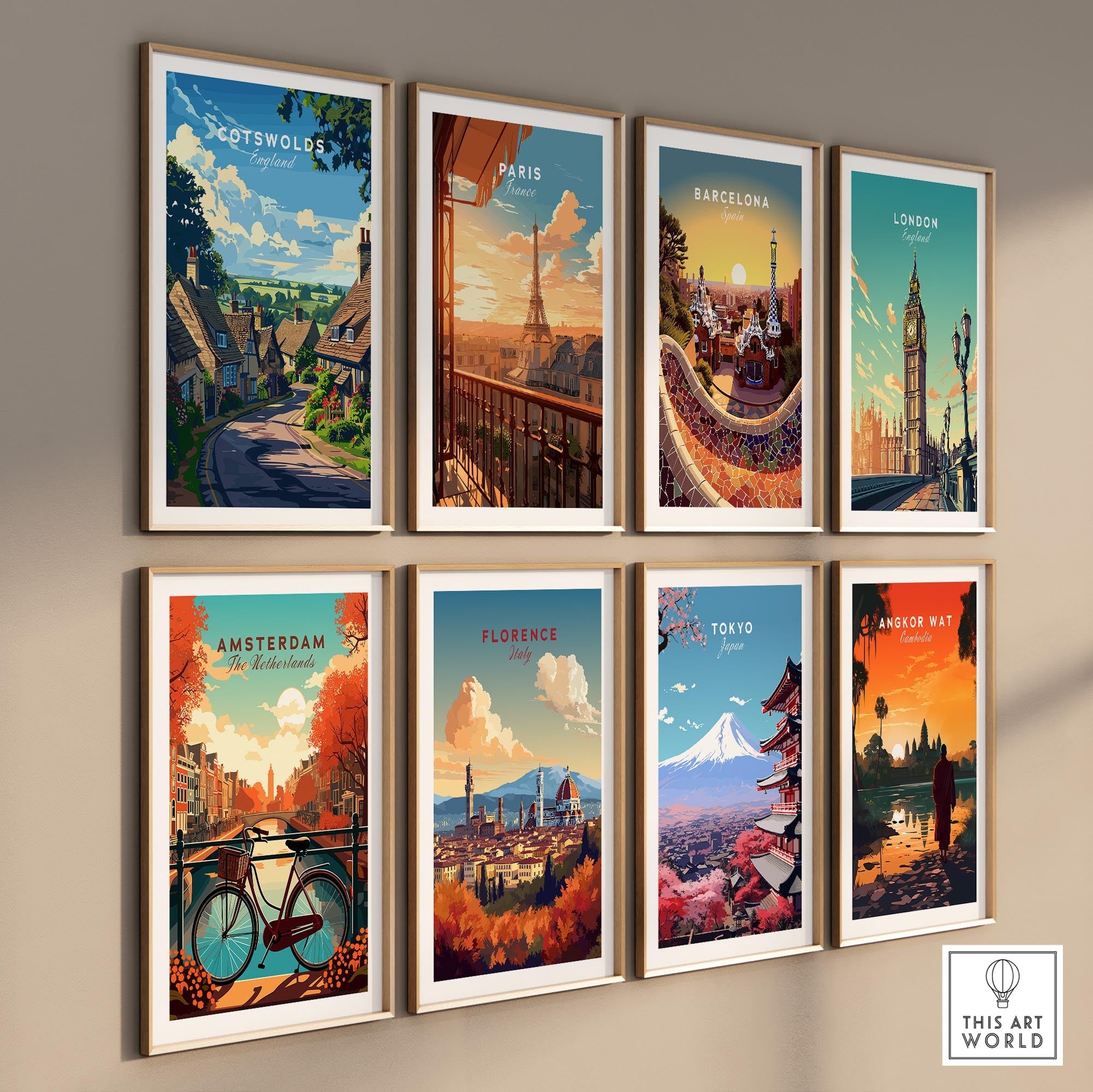 The Cotswolds Wall Art Print - United Kingdom Travel Poster