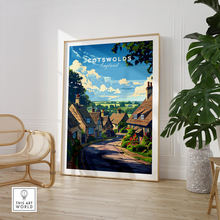 The Cotswolds Wall Art Print - United Kingdom Travel Poster