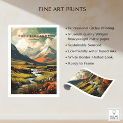The Highlands Scotland Autumn Valley | Scottish Travel Wall Decor featuring mountains and serene autumn landscape.