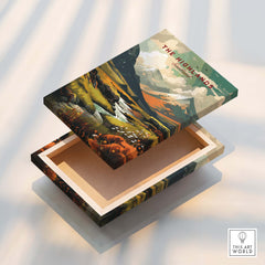 The Highlands Scotland Autumn Valley | Scottish Travel Wall Decor decorative box featuring a picturesque landscape design.