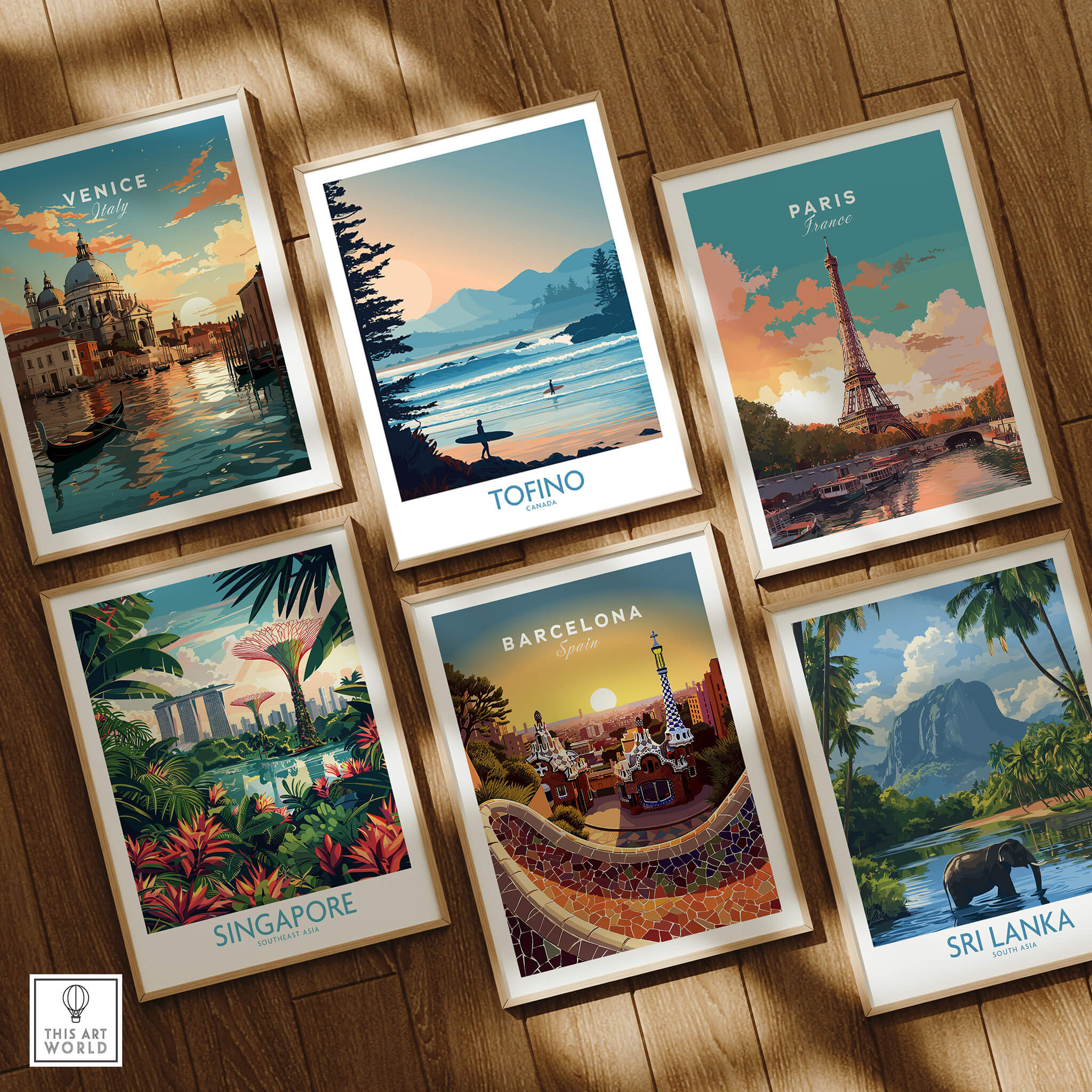Tofino Canada Poster | British Columbia Coastal Sunset Canvas Print featuring scenic travel artwork.