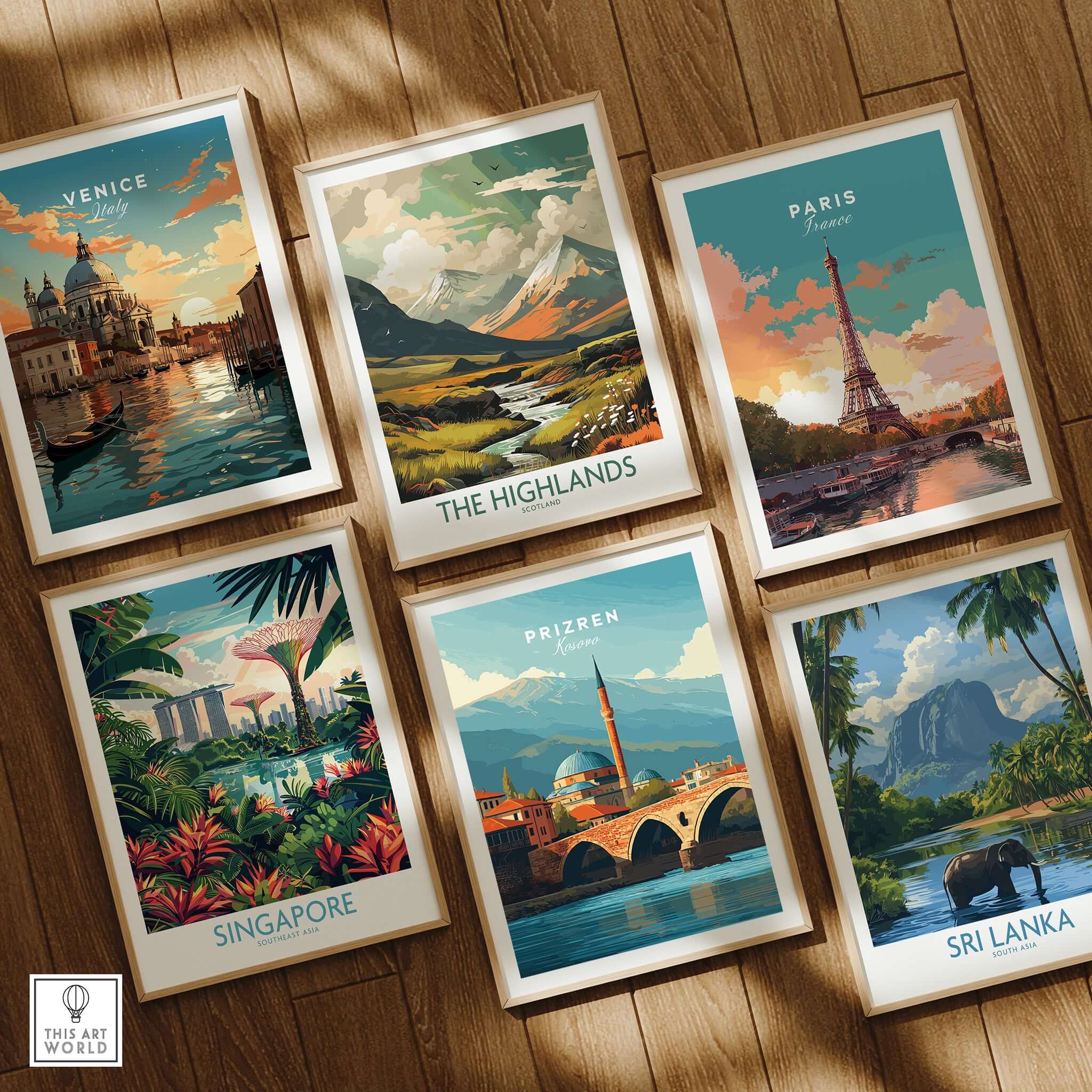 Prizren Bistrica River Old Town Canvas Print | Balkan Travel Wall Decor showcased among other travel posters.