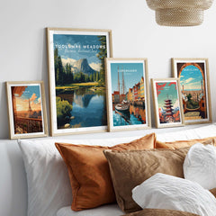 Tuolumne Meadows California Sierra Nevada Print | National Park Decor displayed in a cozy living room setting.