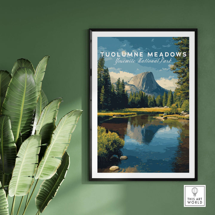 Tuolumne Meadows California Sierra Nevada Print | National Park Decor showcasing serene landscape in Yosemite National Park.