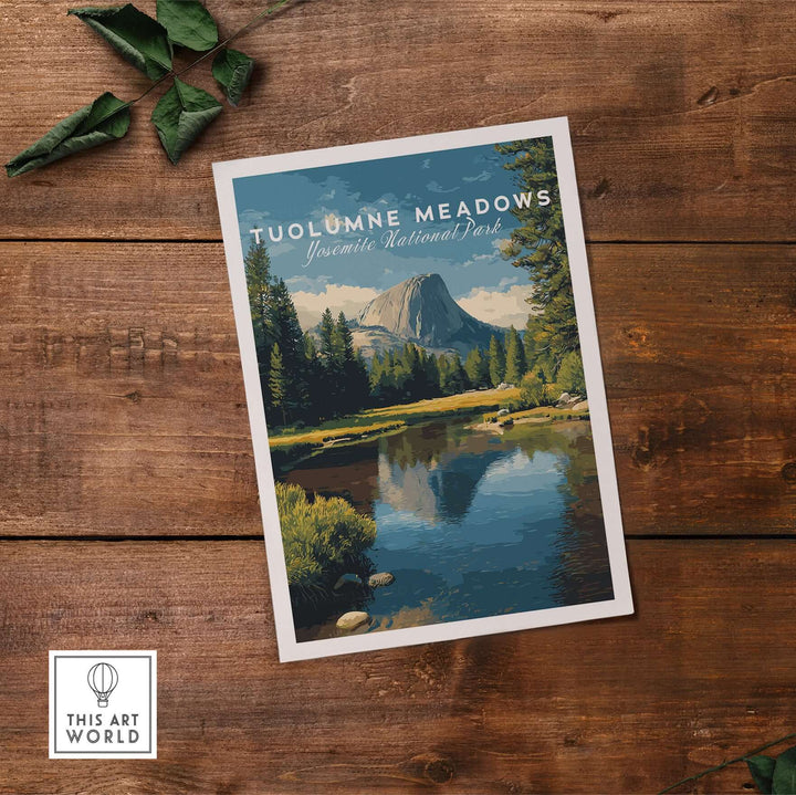 Tuolumne Meadows California Sierra Nevada Print | National Park Decor showcasing scenic view of Yosemite National Park.