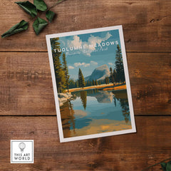 Tuolumne Meadows Print | Yosemite National Park Poster showcasing iconic alpine landscapes in serene natural colors.