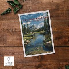 Tuolumne Meadows Print | Yosemite Wall Art Poster showcasing serene alpine meadows and granite peaks.