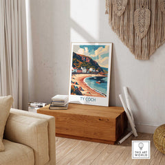 Ty Coch Travel Print Wales-This Art World