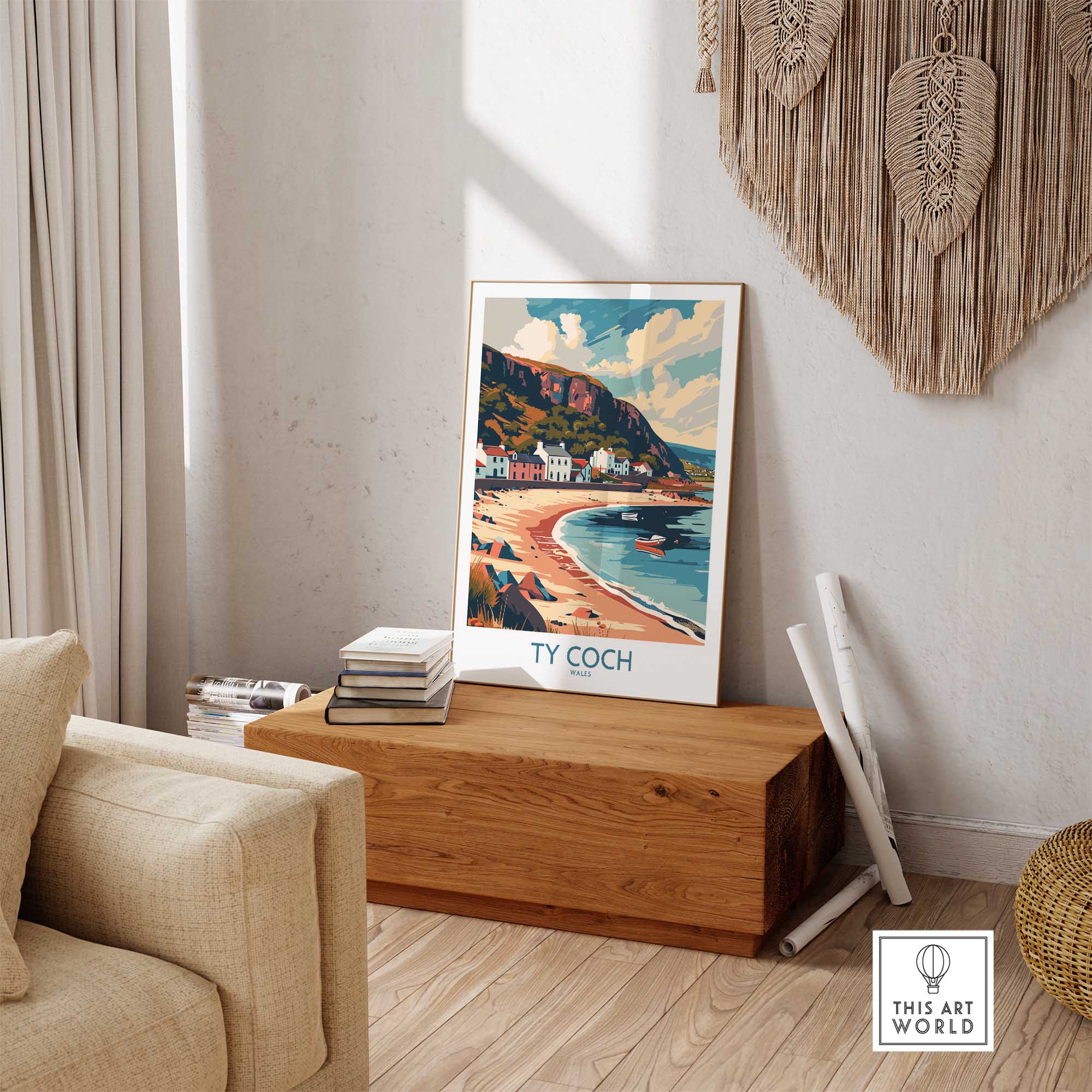 Ty Coch Travel Print Wales-This Art World