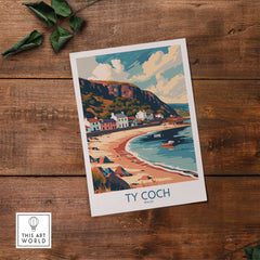 Ty Coch Travel Print Wales-This Art World