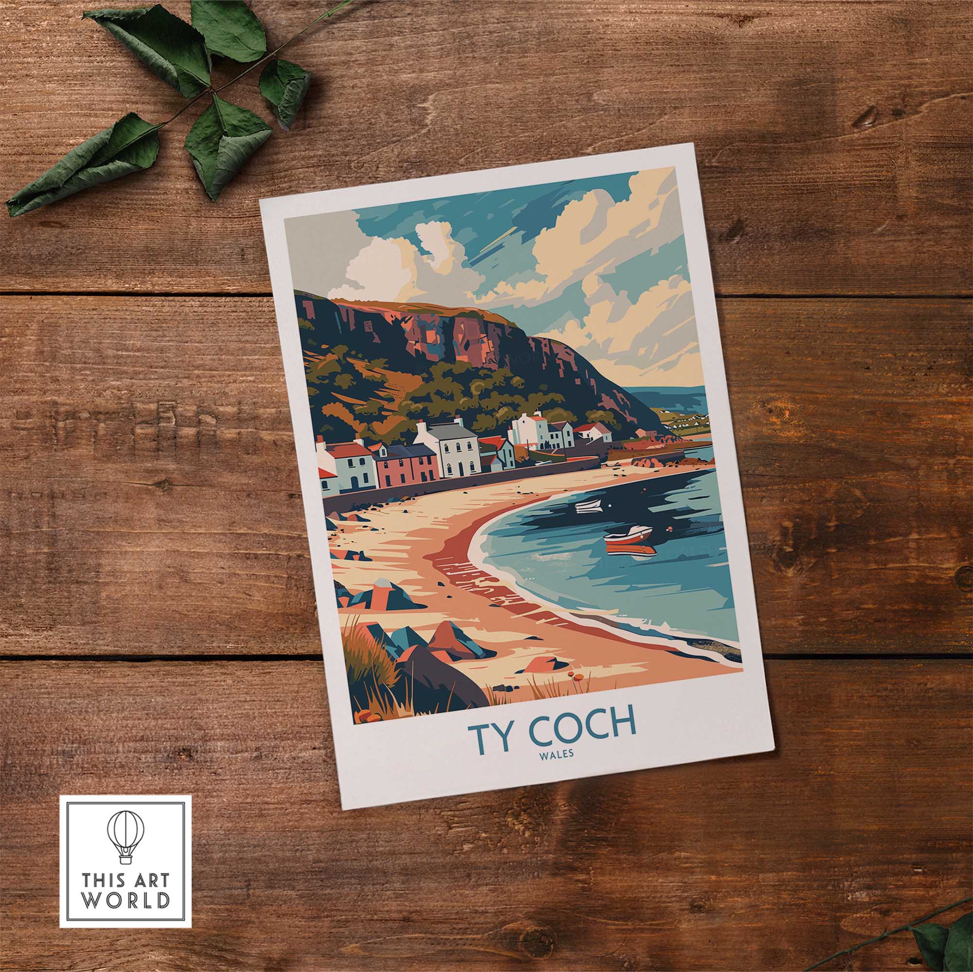 Ty Coch Travel Print Wales-This Art World