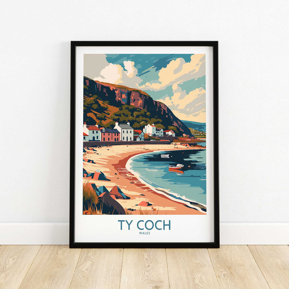 Ty Coch Travel Print Wales-This Art World