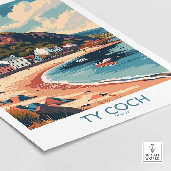 Ty Coch Travel Print Wales-This Art World