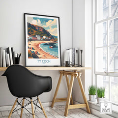 Ty Coch Travel Print Wales-This Art World