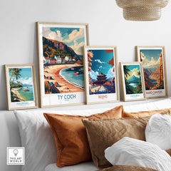 Ty Coch Travel Print Wales-This Art World