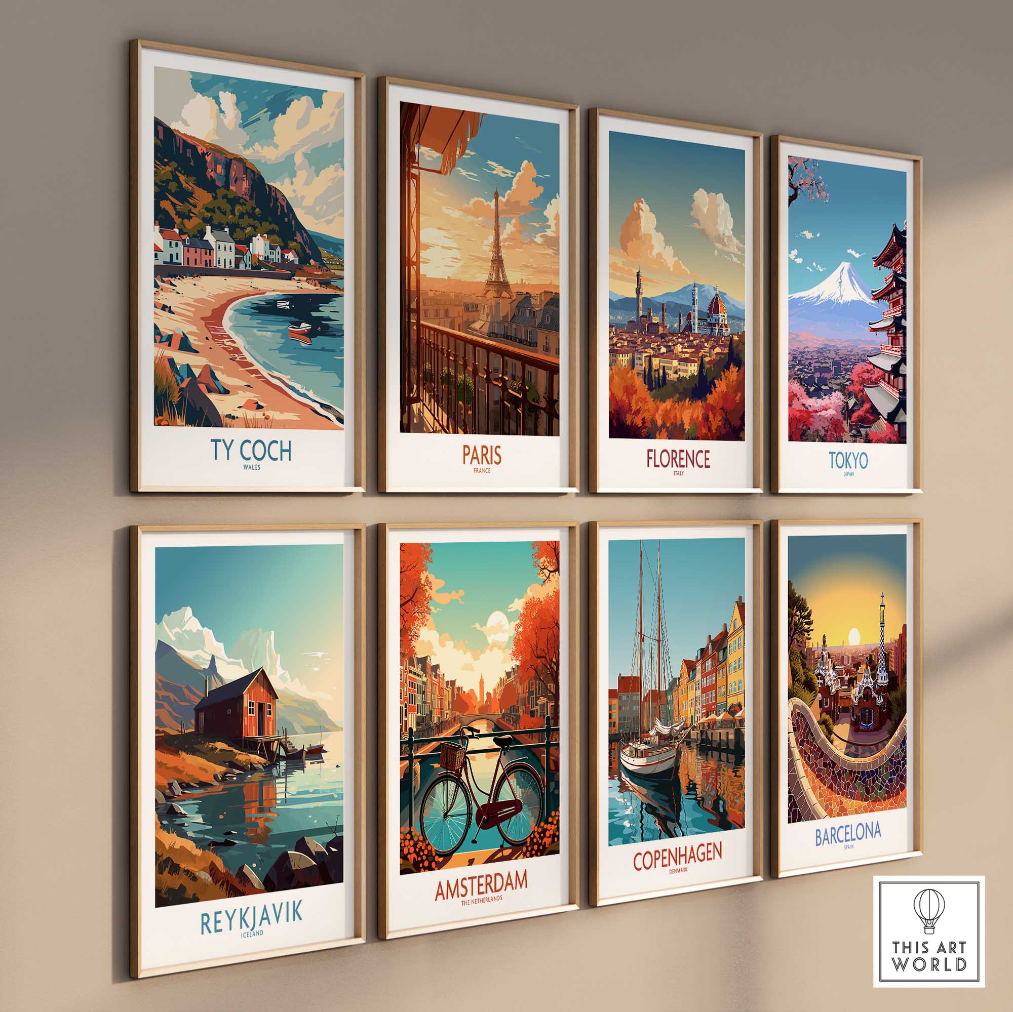 Ty Coch Travel Print Wales-This Art World