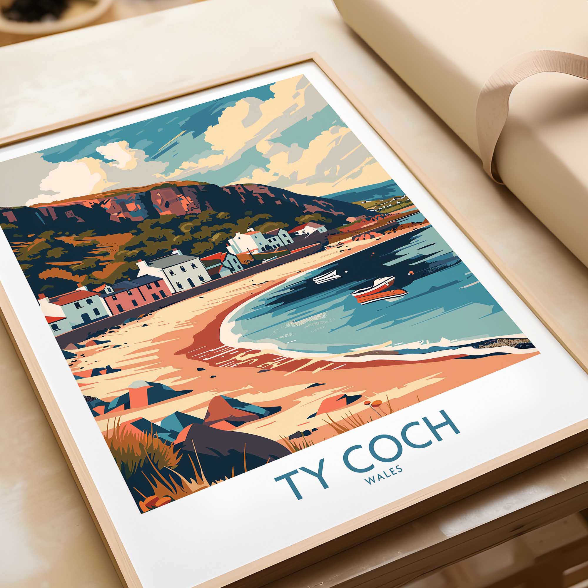 Ty Coch Travel Print Wales-This Art World