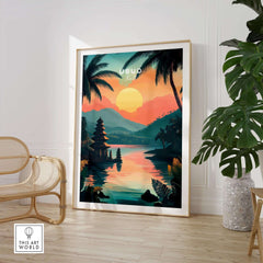 Ubud Bali Travel Print showcasing stunning landscapes and vibrant colors, perfect for home decor.