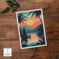 Ubud Bali Travel Print showcasing iconic landscapes and vibrant colors of Ubud in Bali.