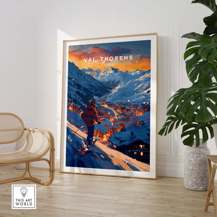 Val Thorens Ski Poster-This Art World
