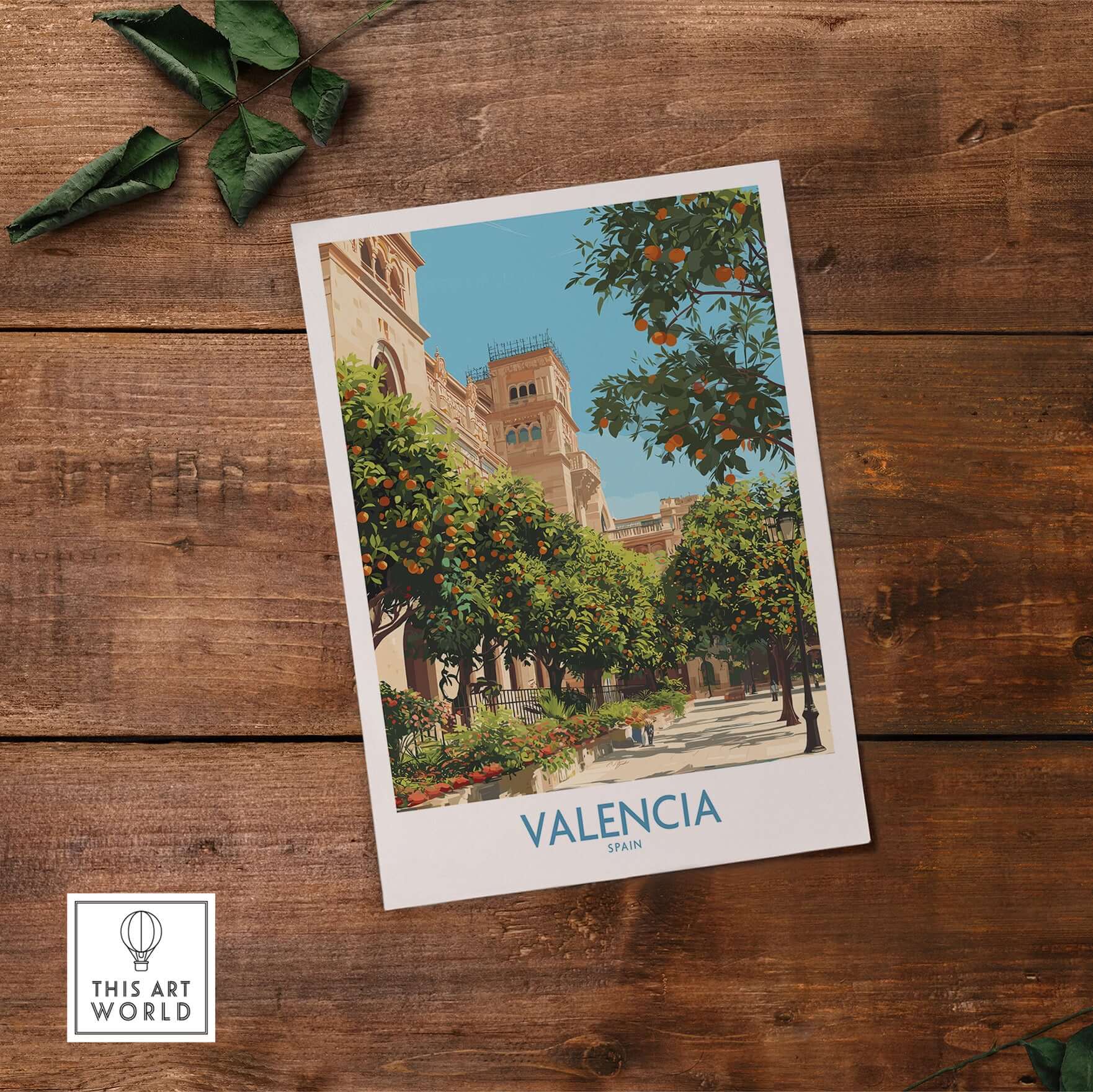 Valencia Old Town Wall Art - Spanish Urban Travel Decor showcasing vibrant streets and architecture of Valencia, Spain.