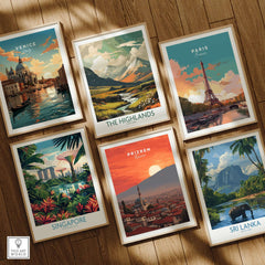 Prizren Canvas Art Print | Balkan Wall Decor featuring a stunning artwork of Prizren's landscape among city prints.