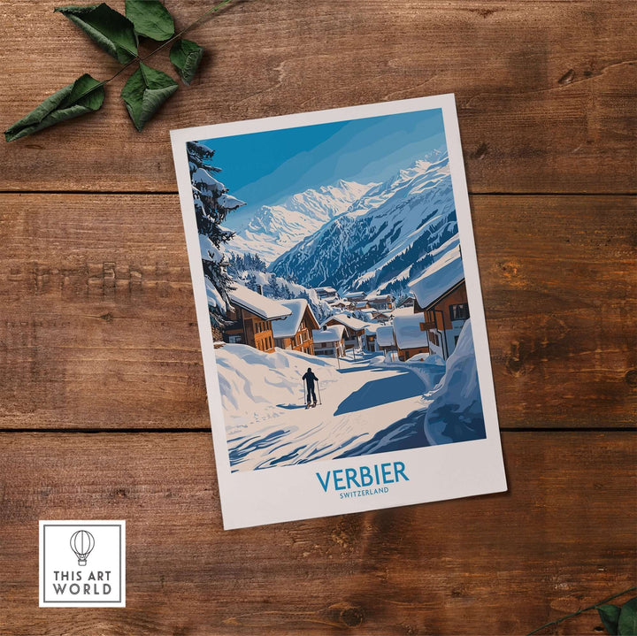 Verbier Ski Poster Switzerland