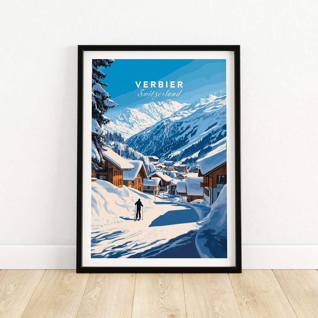 Verbier Ski Print Switzerland