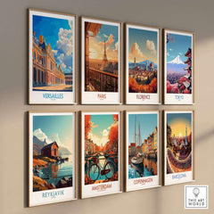 Versailles Poster France collection featuring iconic landmarks from Paris, Florence, Tokyo, and more.