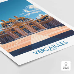 Versailles Travel Poster showcasing the grandeur of the iconic palace in France.