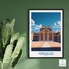 Versailles Travel Poster featuring the iconic palace, perfect for decor enthusiasts.