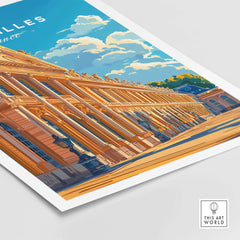 Versailles Wall Art showcasing intricate details of the historic architecture under a bright sky.