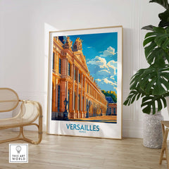 Versailles Wall Art Print featuring vibrant colors and intricate details of the iconic palace.