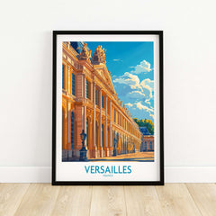 Versailles Wall Art Print showcasing the grandeur of the iconic palace in vibrant colors and intricate details.